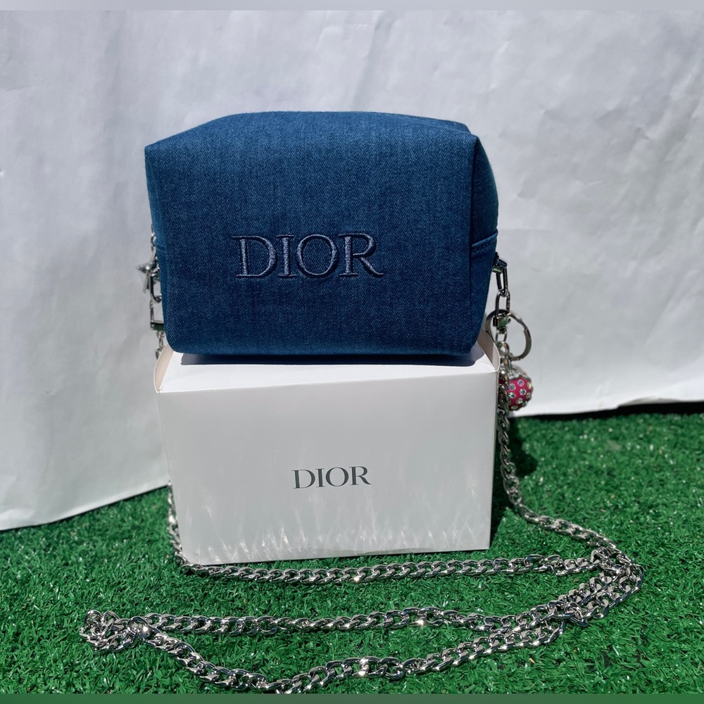 Dior Blue Crossbody Bag with Chain - Picture 1 of 15
